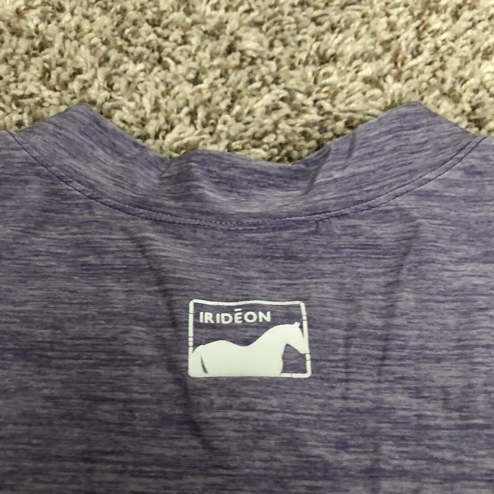 Womens Irideon Riding Wear V Neck Long Sleeve Shirt Purple  Sz XL Vented On Side - Picture 9 of 10